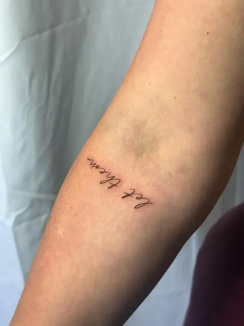 Script lettering: “let them.”