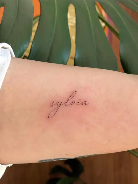 The name “sylvia” in a quiet, fine script.